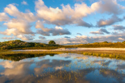 Weerspiegeling van wolken in het stille water van het Vogelmeer in de Schoorlse Duinen | © Ronald van Wijk Fotografie